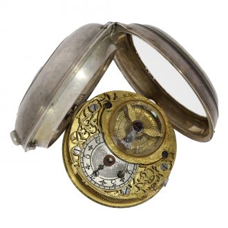 Austrian pair cased watch with rock crystal bridge Circa 1760