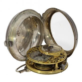Austrian pair cased watch with rock crystal bridge Circa 1760