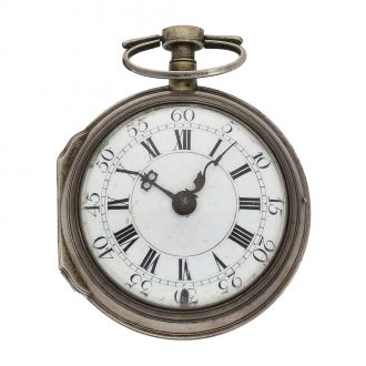 Austrian pair cased watch with rock crystal bridge Circa 1760