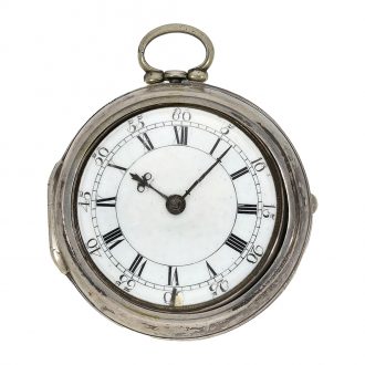 Large and early English pair cased verge pocket watch Circa 1700
