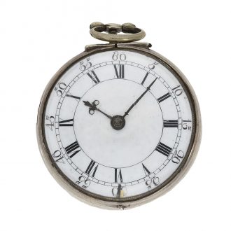 Large and early English pair cased verge pocket watch Circa 1700