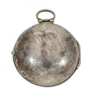 Large and early English pair cased verge pocket watch Circa 1700