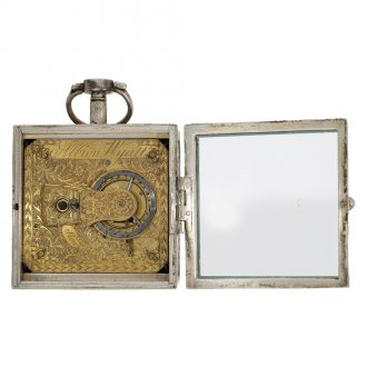 Rare English square Renaissance-style pendant watch Circa 1800