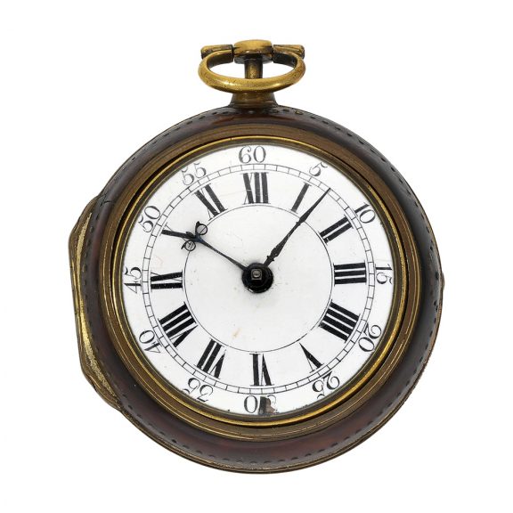 English verge pocket watch in a tortoiseshell case Circa 1700