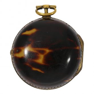 English verge pocket watch in a tortoiseshell case Circa 1700