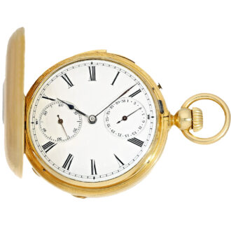 Swiss gold half-quarter repeating chronometer Circa 1865