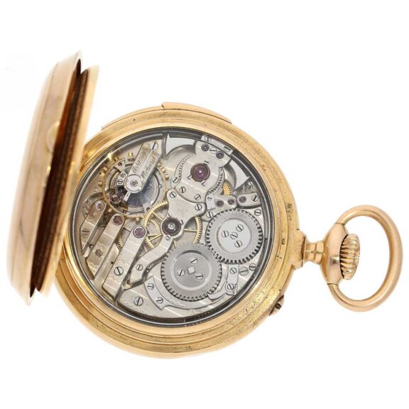 Swiss astronomic repeater with triple date and moon Circa 1890 Swiss astronomic repeater with triple date and moon Circa 1890