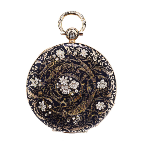 Swiss gold cylinder watch with decentralized dial Circa 1830-1840 Swiss gold cylinder watch with decentralized dial Circa 1830-1840