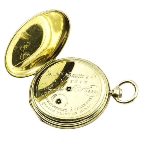 Swiss gold quarter repeating pocket watch Circa 1830 Swiss gold quarter repeating pocket watch Circa 1830