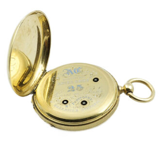 Swiss small gold pocket watch with jumping seconds Circa 1860 Swiss small gold pocket watch with jumping seconds Circa 1860