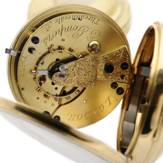 English 18k gold chronometer pocket watch Circa 1874