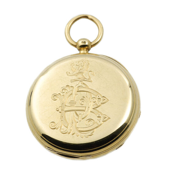 Fine English 18 carat gold open faced chronometer Circa 1874 Fine English 18 carat gold open faced chronometer Circa 1874
