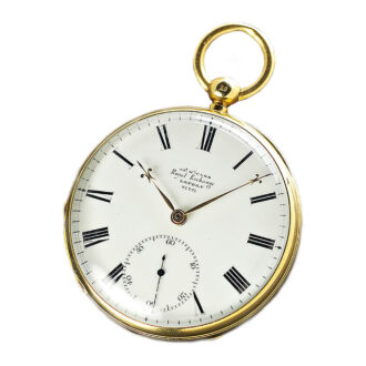 Fine English 18 carat gold open faced chronometer Circa 1874