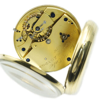 Fine English 18 carat gold open faced chronometer Circa 1874