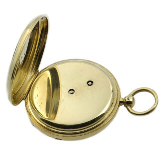 Fine English 18 carat gold open faced chronometer Circa 1874