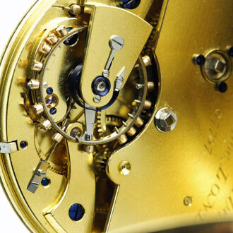 Fine English 18 carat gold open faced chronometer Circa 1874