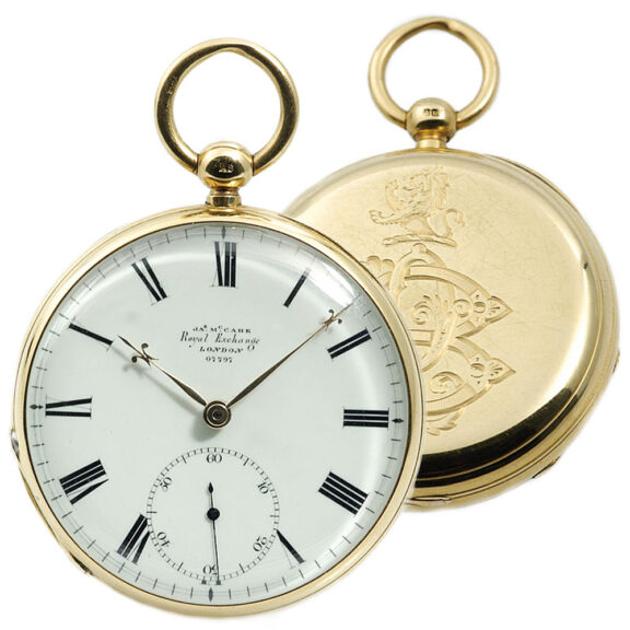 Fine English 18 carat gold open faced chronometer Circa 1874 Fine English 18 carat gold open faced chronometer Circa 1874