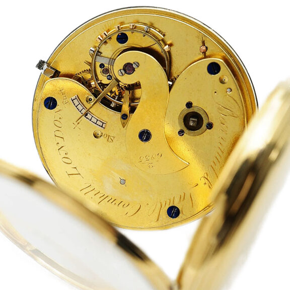 English gold pocket watch with duplex escapement Circa 1860 English gold pocket watch with duplex escapement Circa 1860