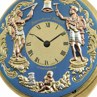 Swiss gold repeating pocket watch with Jacquemarts Circa 1980