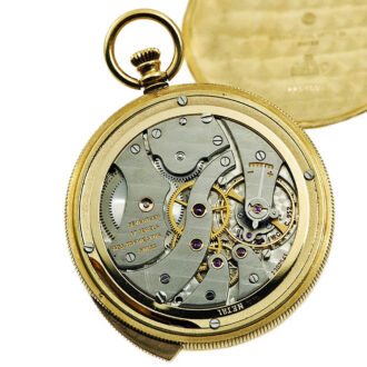 Swiss gold repeating pocket watch with Jacquemarts Circa 1980