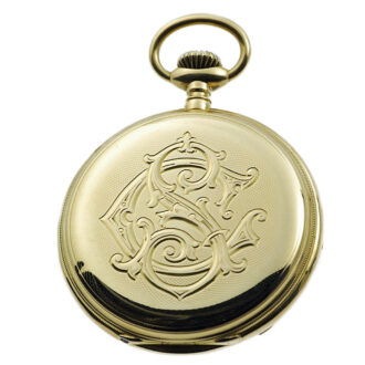 Fine Swiss 18k gold hunting cased pocket watch Circa 1890