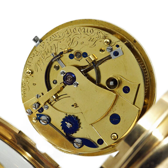 English gold watch with spring detent escapement Circa 1810 English gold watch with spring detent escapement Circa 1810