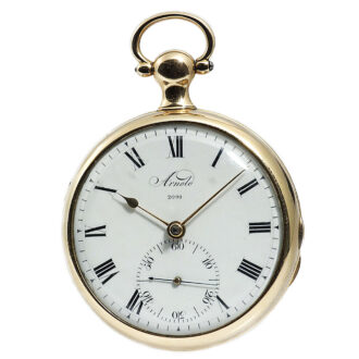 English gold watch with spring detent escapement Circa 1810