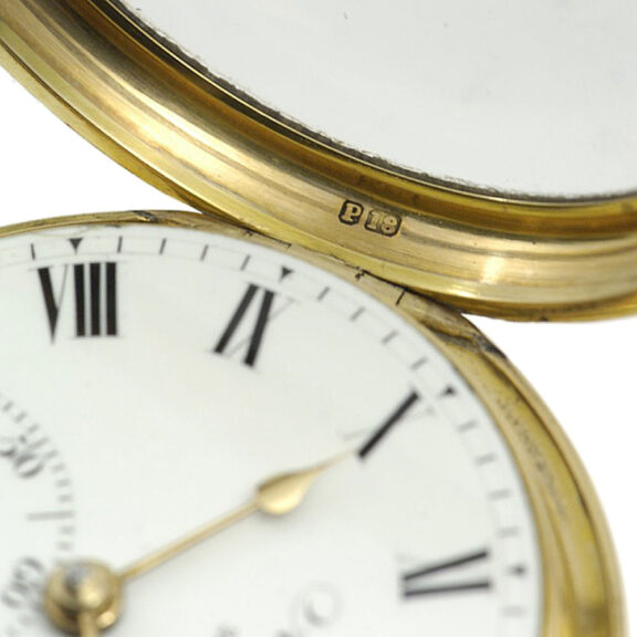 English gold watch with spring detent escapement Circa 1810 English gold watch with spring detent escapement Circa 1810