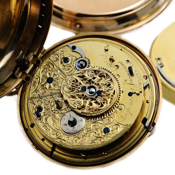 Fine Danish rose gold quarter repeating pocket watch Circa 1785 Fine Danish rose gold quarter repeating pocket watch Circa 1785