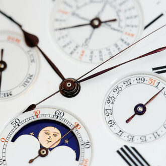 Swiss watch with perpetual calendar and moon phases Circa 1890