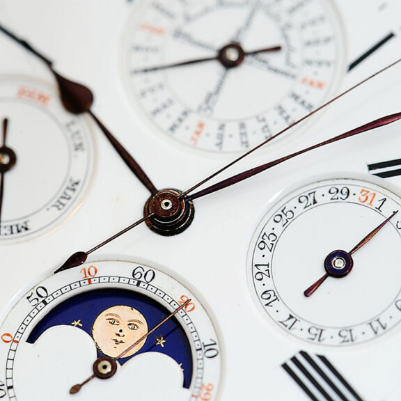 Swiss watch with perpetual calendar and moon phases Circa 1890 Swiss watch with perpetual calendar and moon phases Circa 1890