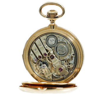 Swiss gold hunting cased five-minute repeating lever Circa 1890