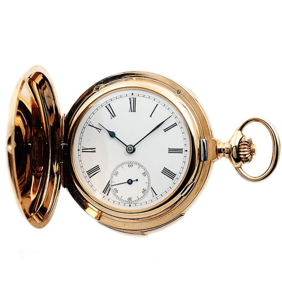 Swiss gold carillon minute repeating pocket watch Circa 1900