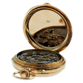 Swiss gold repeating watch with chronograph Circa 1880