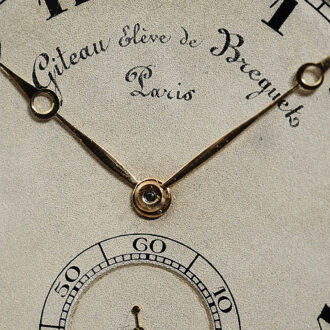 Fine French gold open faced anchor chronometer Circa 1890 Fine French gold open faced anchor chronometer Circa 1890