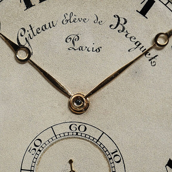 Fine French gold open faced anchor chronometer Circa 1890 Fine French gold open faced anchor chronometer Circa 1890