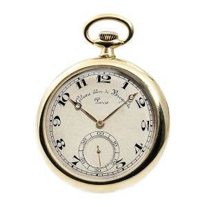 Fine French gold open faced anchor chronometer Circa 1890