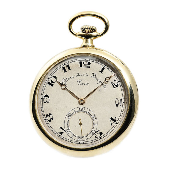 Fine French gold open faced anchor chronometer Circa 1890 Fine French gold open faced anchor chronometer Circa 1890