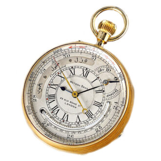 English pocket watch with hygro-, baro- and thermometer Circa 1900 English pocket watch with hygro-, baro- and thermometer Circa 1900
