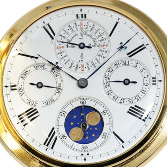 Swiss watch with perpetual calendar and moon phases Circa 1880
