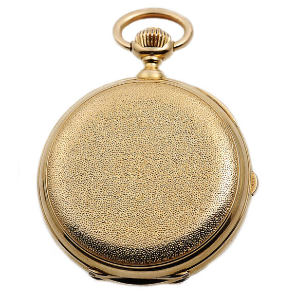Swiss gold watch with calendar and chronograph Circa 1875 Swiss gold watch with calendar and chronograph Circa 1875