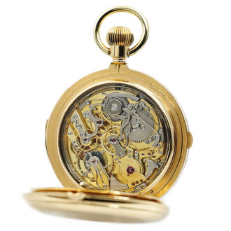 Swiss gold minute repeating chronograph watch Circa 1885