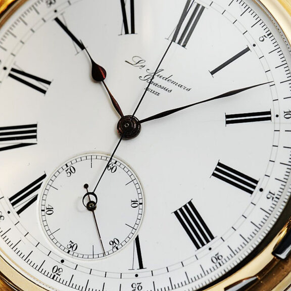 Swiss gold minute repeating chronograph watch Circa 1885 Swiss gold minute repeating chronograph watch Circa 1885