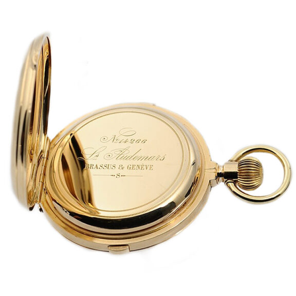 Swiss gold minute repeating chronograph watch Circa 1885 Swiss gold minute repeating chronograph watch Circa 1885
