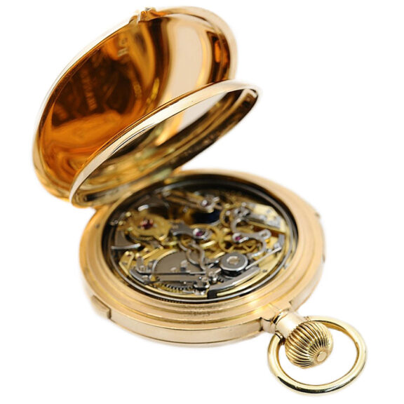 Swiss gold minute repeating chronograph watch Circa 1885 Swiss gold minute repeating chronograph watch Circa 1885
