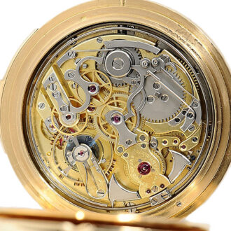 Swiss gold minute repeating chronograph watch Circa 1885