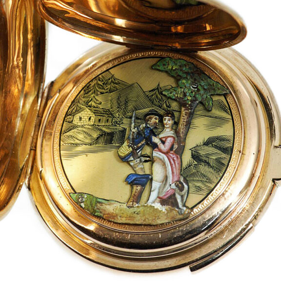 Swiss repeater with concealed erotic automaton Circa 1900 Swiss repeater with concealed erotic automaton Circa 1900