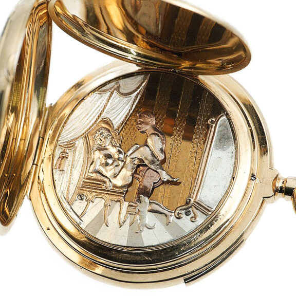 Swiss repeater with concealed erotic automaton Circa 1900 Swiss repeater with concealed erotic automaton Circa 1900