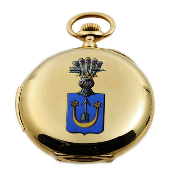 Swiss watch with repeater and enamel monogram Circa 1900 Swiss watch with repeater and enamel monogram Circa 1900