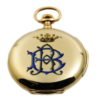 Swiss watch with repeater and enamel monogram Circa 1900 Swiss watch with repeater and enamel monogram Circa 1900